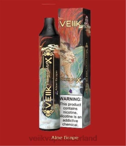 VEIIK Micko MAX wegwerpvape 1500 trekjes aloë druif - VEIIK vape review R46H43
