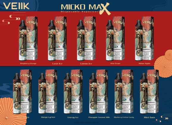 VEIIK Micko MAX wegwerpvape 1500 trekjes citroen ijs - VEIIK vape juice R46H48