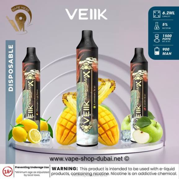 VEIIK Micko MAX wegwerpvape 1500 trekjes meloen appel - VEIIK micko q R46H47