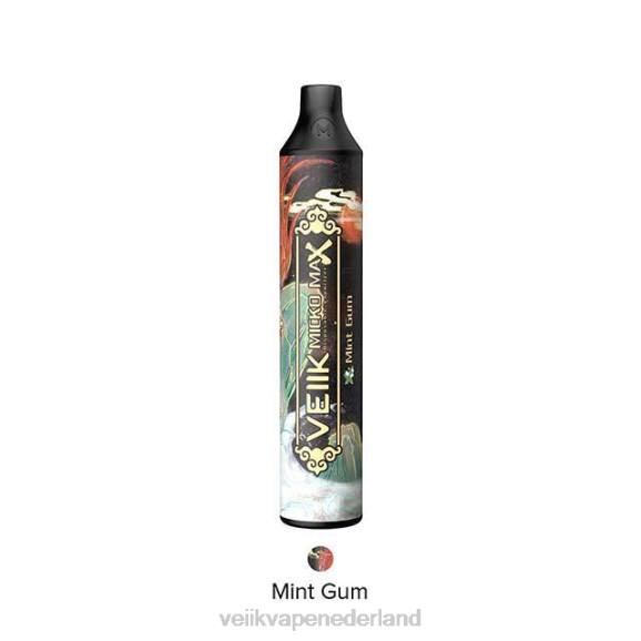 VEIIK Micko Max wegwerpvape 1500 trekjes munt kauwgom - VEIIK vape Nederland R46H11