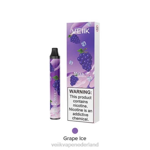 VEIIK Micko Pie wegwerpvape 600 trekjes druiven ijs - VEIIK vape juice R46H18